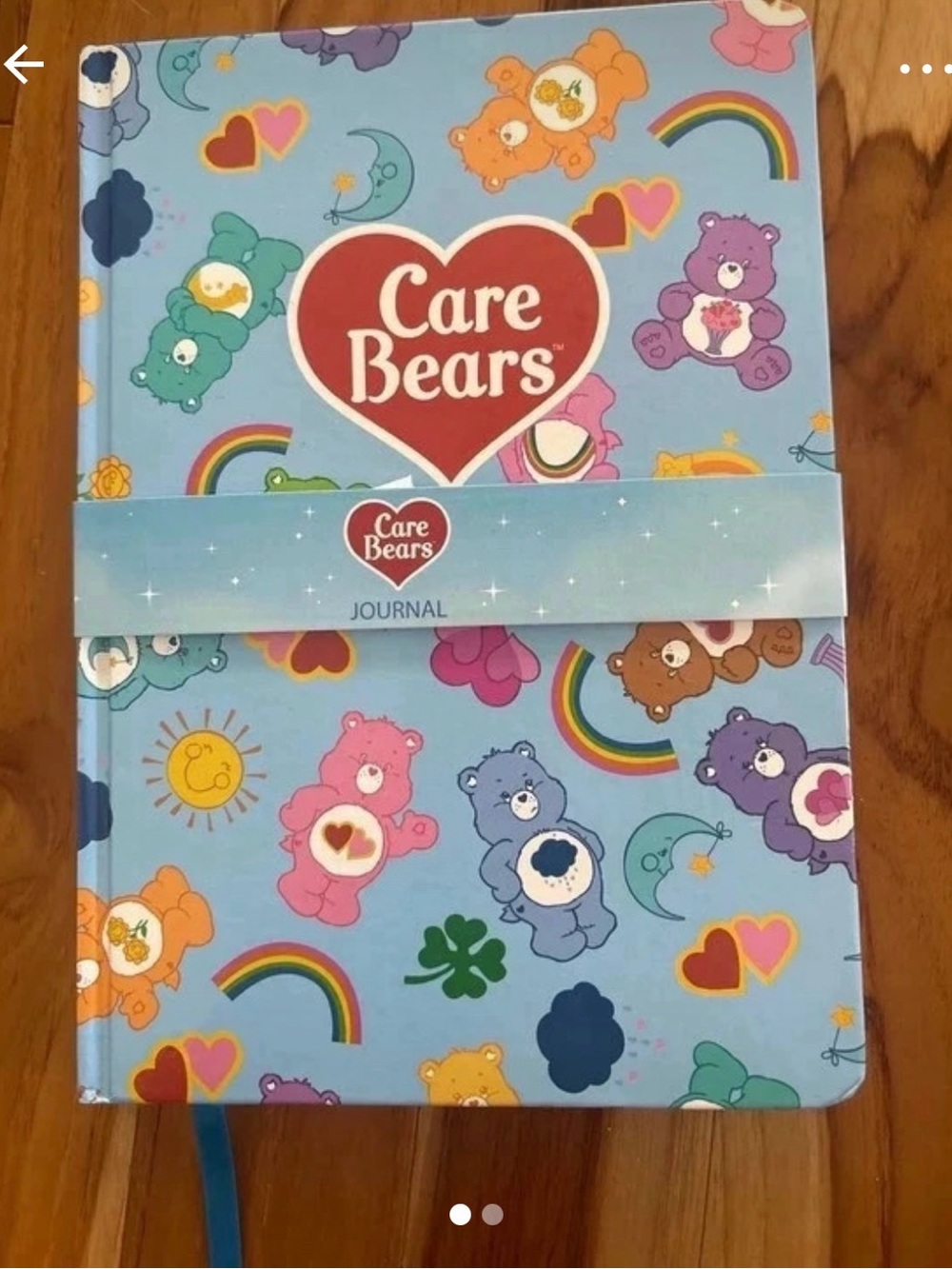 Care Bears Light Blue Hardcover Journal with Multicolored Bears on cover